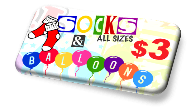 balloons and socks