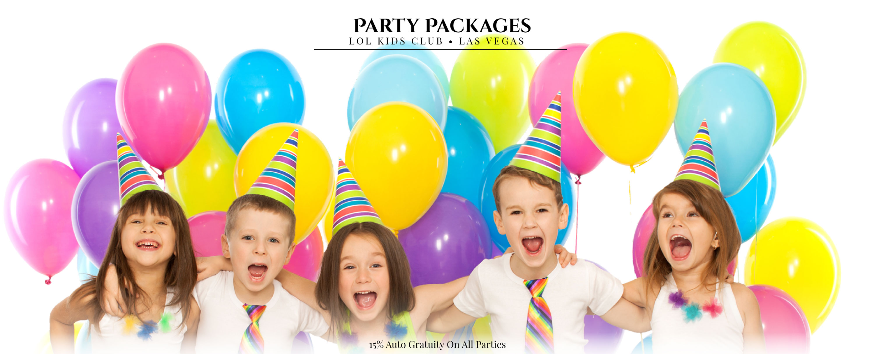 kids birthday party with balloons
