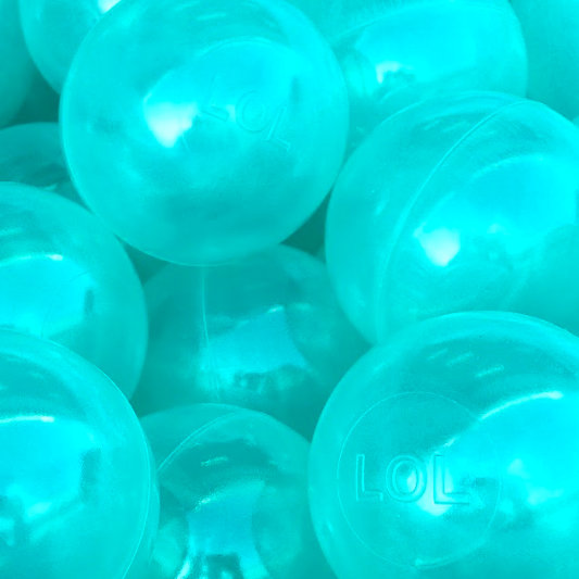 translucent plastic balls