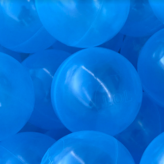 translucent plastic balls