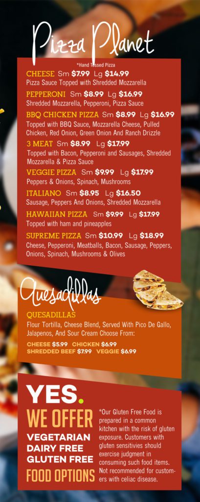 best pizza in Las Vegas menu LOL Kids Club