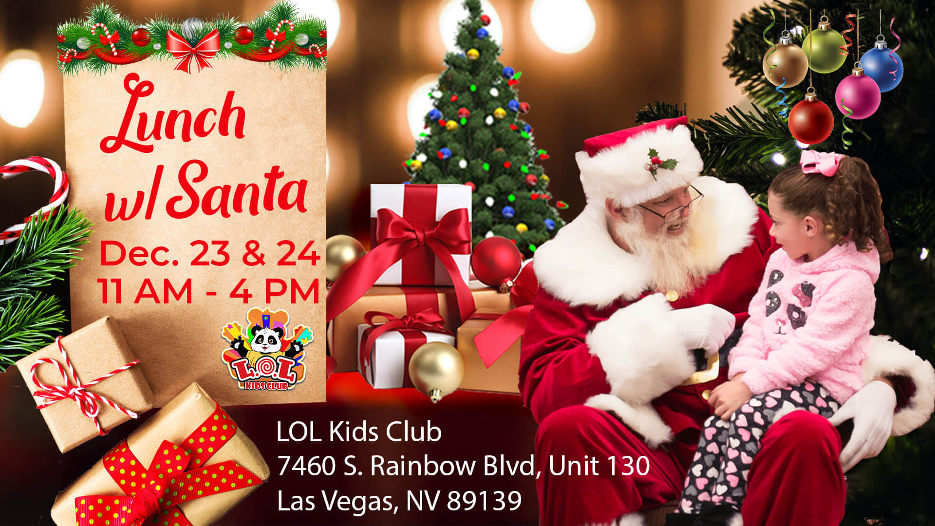 Santa Claus at LOL Kids Club Las Vegas